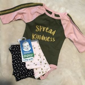 🤑3pc 0-3 Months Set 1 Long Sleeve Shirt & 2 Pants